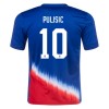 Maillot de Supporter Etats-Unis Pulisic 10 Extérieur 2024 Pour Homme